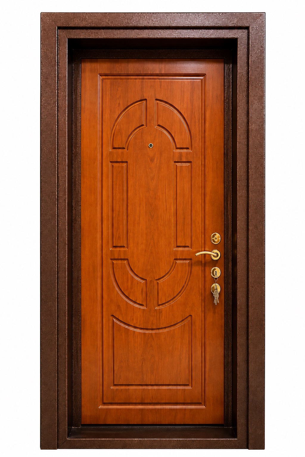 Klassik Qoz Oval Frezli Seyf Qapı